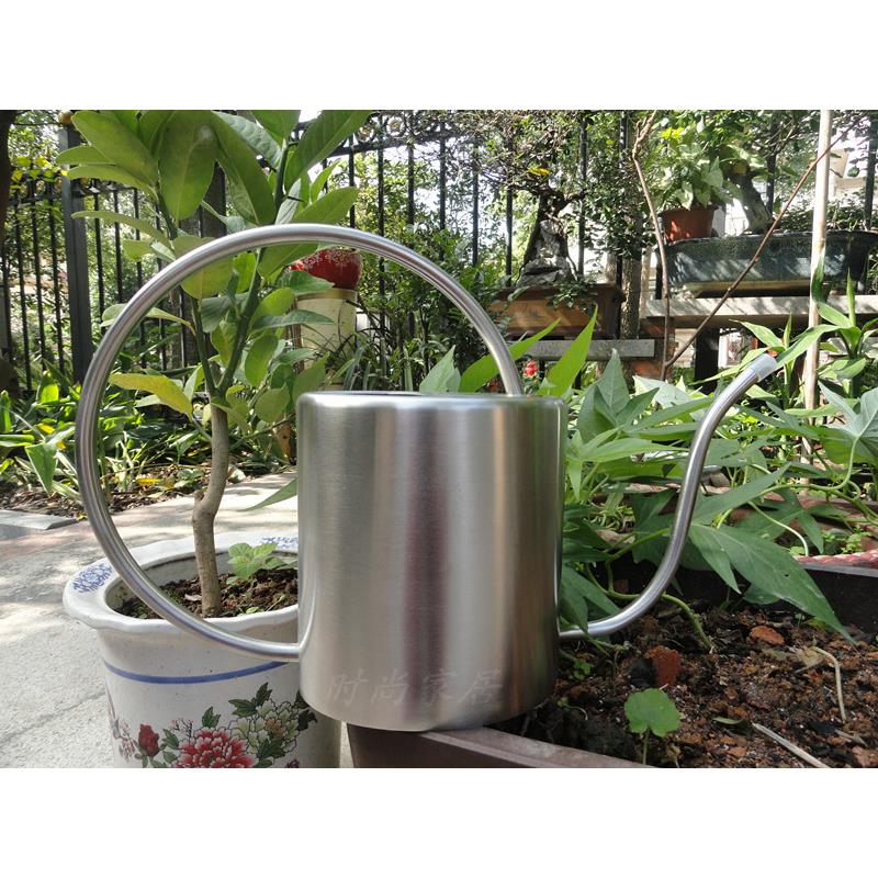 外贸出口长嘴304不锈钢 浇花壶 淋花壶 洒水壶 浇水壶 磨砂1.5L