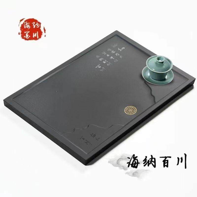 嵌入人造石茶盘彷乌金石嵌入式尺寸人造板排水茶盘新款家用排接水