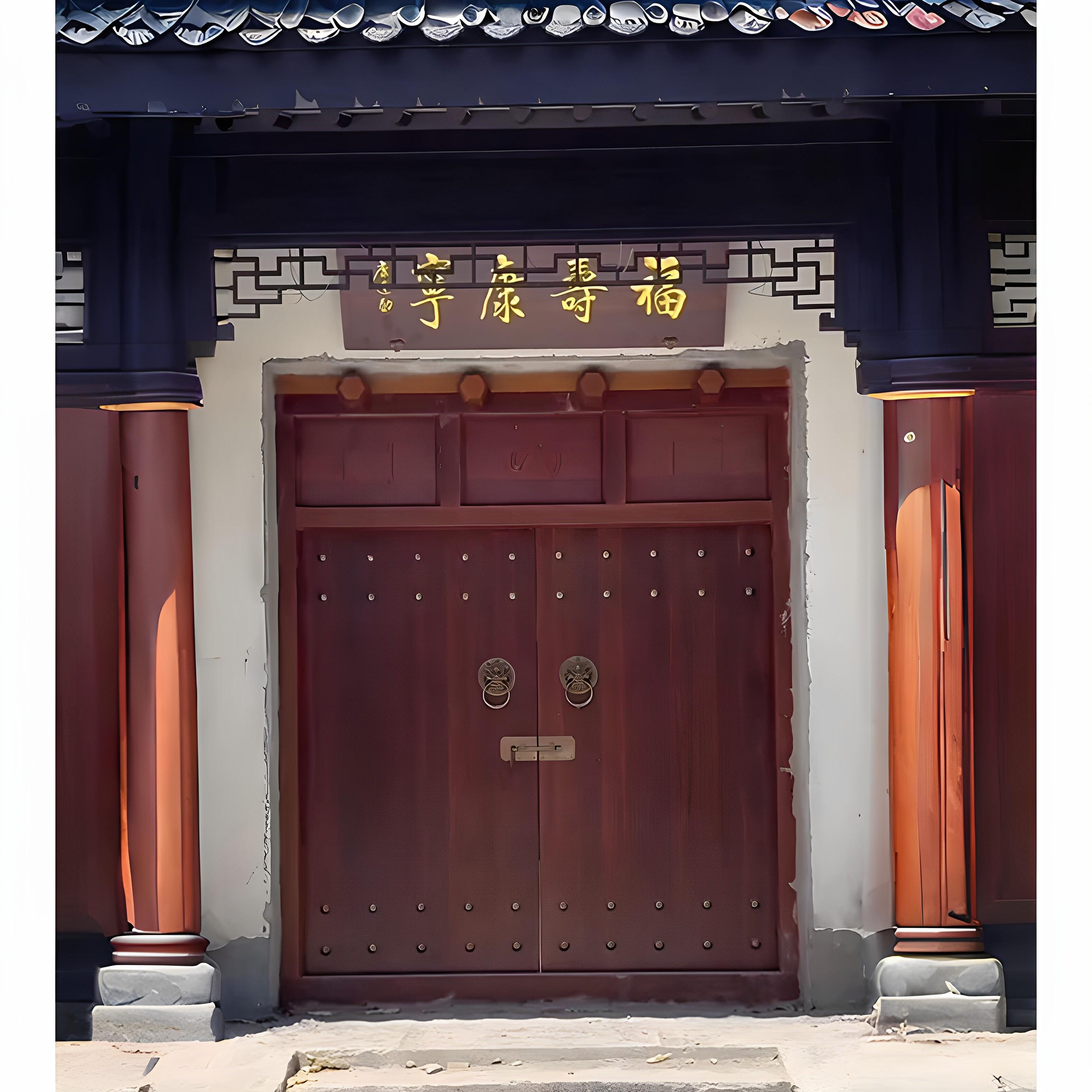 实木大门彷古中式进户大门庭院大门别墅入户大门自建房大门菠萝格