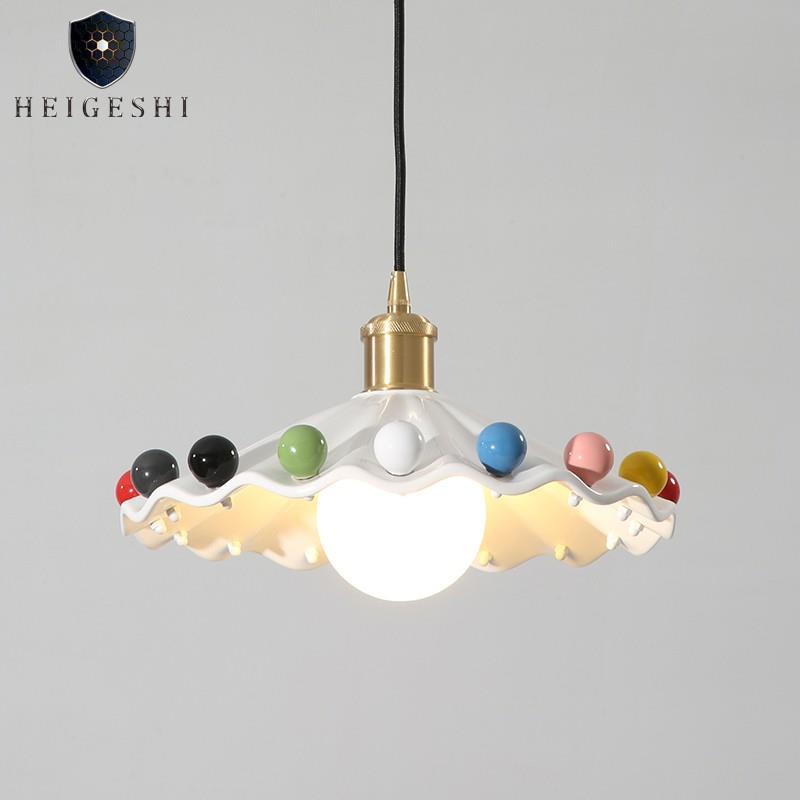 孟菲斯多巴胺餐厅吊灯法式中古风高级感吧台餐桌儿童房卧室床头灯