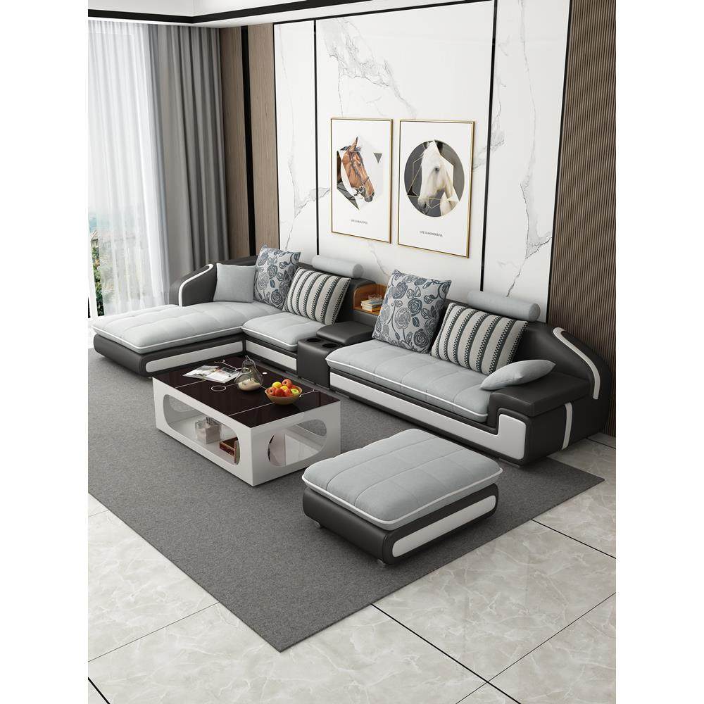 皮布艺沙发简约现代客厅北欧科技布乳胶沙发3.6/3米转角简易沙发,住宅家具,皮布沙发,淘宝优惠券,粉丝福利购,淘宝优惠卷