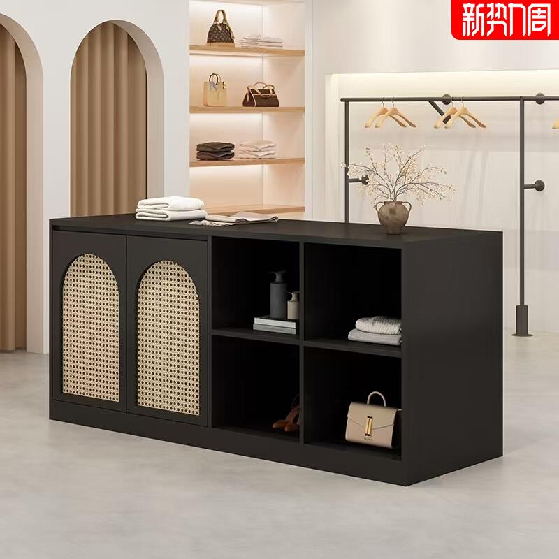 服装店中岛台女装店展示台简约现代储物柜烤漆网红中岛柜中间陈列