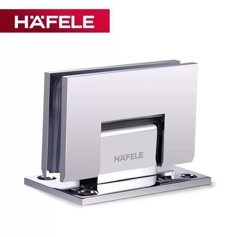 德国海福乐HAFELE铜浴室夹无框门玻璃夹淋浴房玻璃铰炼玻璃门铰炼