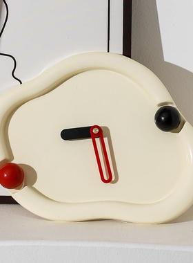 客厅时钟创意时钟装饰入口门入口电视柜时钟桌面装饰品小众高端感