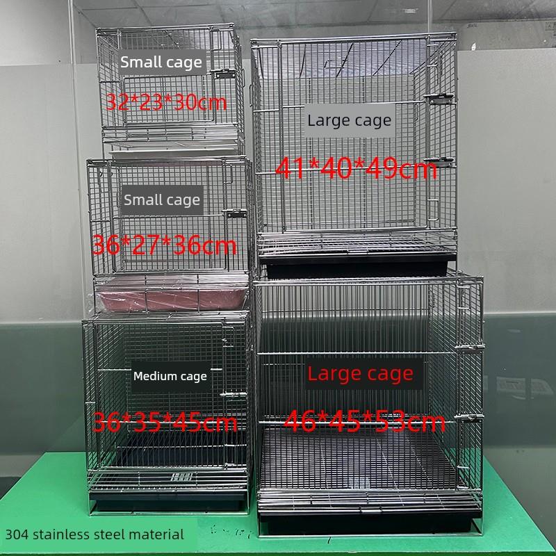 食品级304不锈钢糖滑翔机笼鹦鹉小猫狗饲养笼可折叠40*40㎝