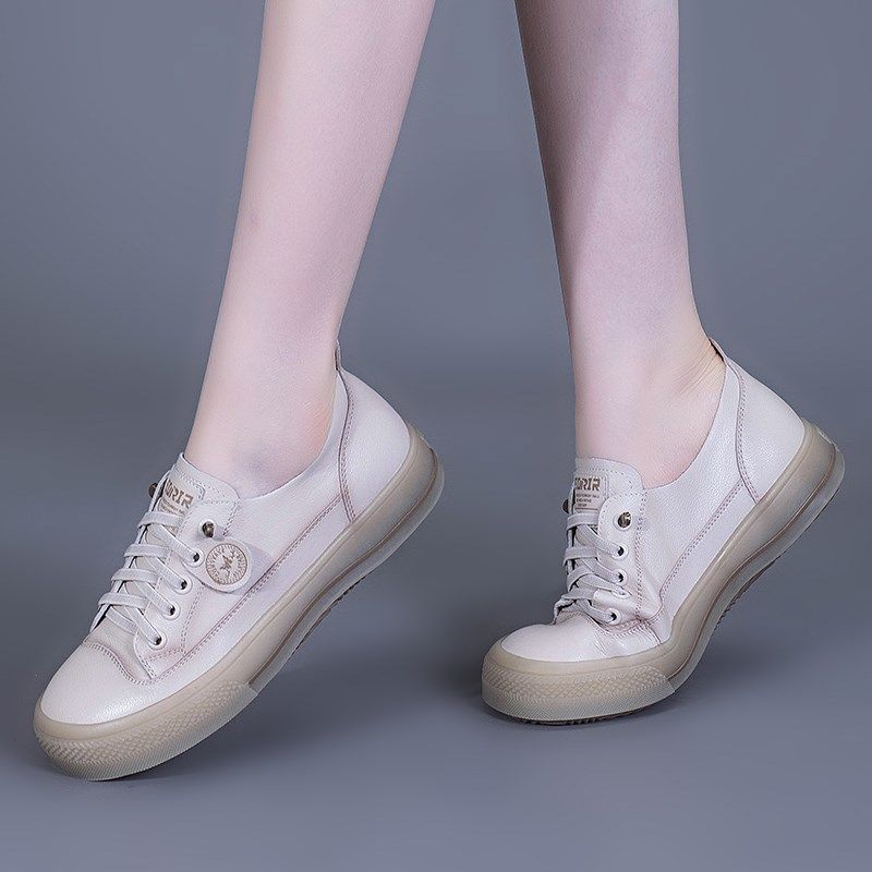 软底软面舒适女鞋春秋2023新款真皮牛筋底休闲女款妈妈鞋一脚蹬,女鞋,深口单鞋,淘宝优惠券,粉丝福利购,淘宝优惠卷