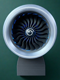 新款涡扇涡喷发动机航发拼装模型3D打印立体拼图飞机迷你引擎玩具