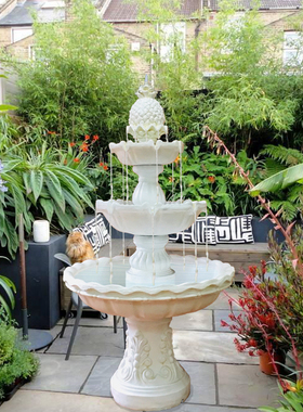 庭院流水喷泉摆件欧式户外小型落地水景花园鱼池装饰婚庆开业礼品