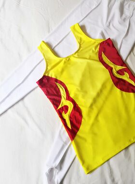 中国风儿童体操服装青少年竞技比赛服连体艺考训练服背心长裤舞服