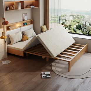 沙发床可折d叠两用2024新款伸缩床小户型客厅沙发床两用实木沙发