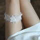 LR035新娘腿环 饰退圈 超仙蕾丝花朵新娘结婚拍照吊袜带腿部装