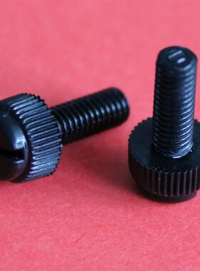 M3 M4 M5PA66环保尼龙螺丝黑色开槽滚花螺丝手拧螺丝塑料螺丝