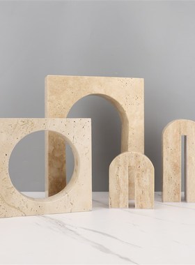 北欧极简创意拱门洞石摆件样板房电视柜茶几客厅家居装饰品摆件