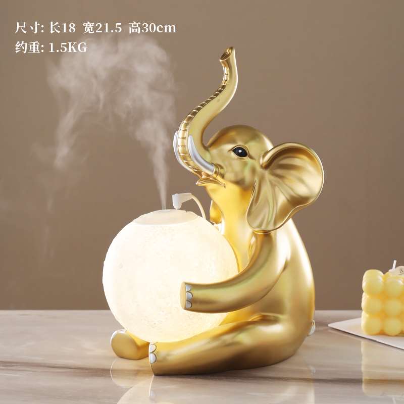新品新品/大象摆饰桌面小u型空气加湿器家居装饰品女生V房间小夜