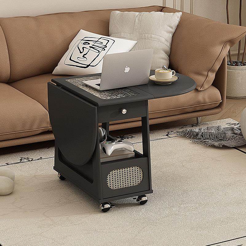 法式中古实木茶几小桌子60公分高客厅家用复古可移动折叠小圆桌,住宅家具,角几/边几,淘宝优惠券,粉丝福利购,淘宝优惠卷