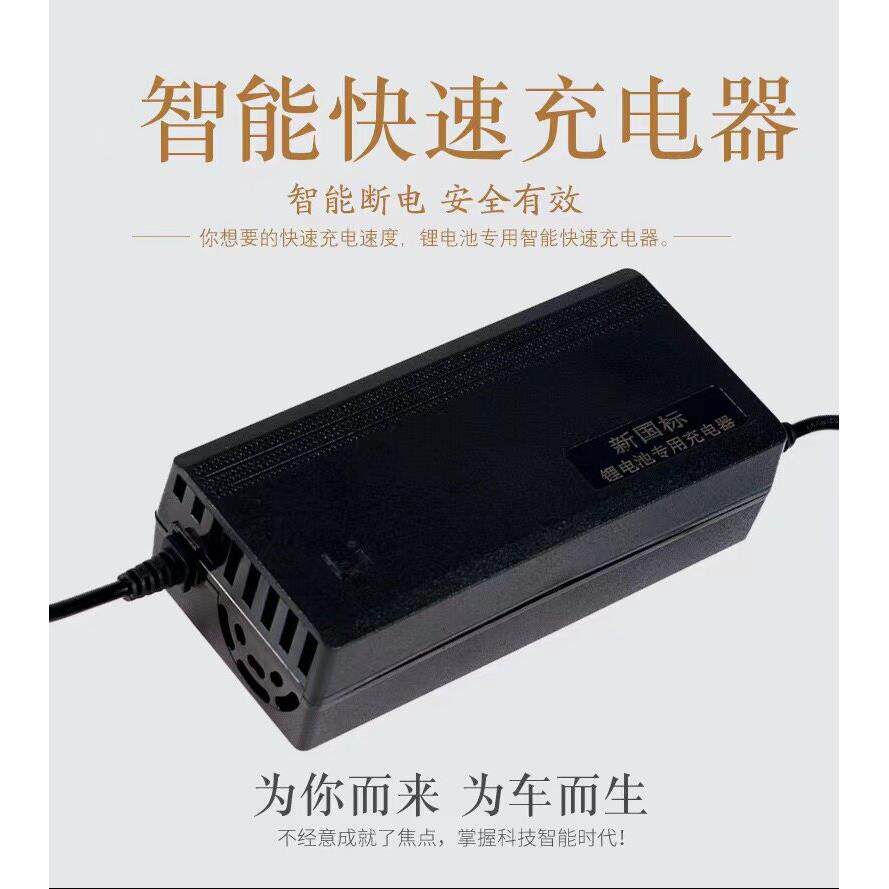 锂电充电器24V36V48V60V72V3A三元铁锂电动车锂电池智能专用充电