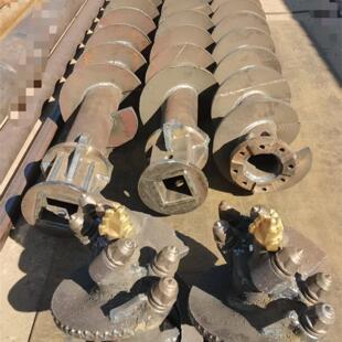 螺旋钻杆打孔机挖改钻潜孔钻头合金锰钢耐磨地钻光伏打桩机钻杆