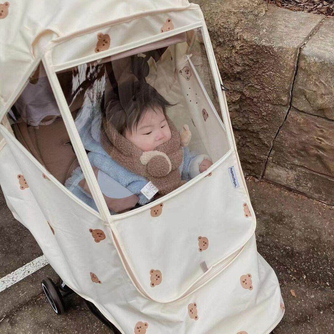 婴儿车防雨宝宝推车罩防护衣冬天防水夏天防晒挡风罩婴儿推车配件