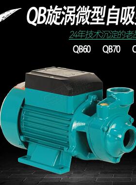 钱涛QB60自吸清水泵漩涡式离心泵自来水管道加压泵太阳能增压水泵