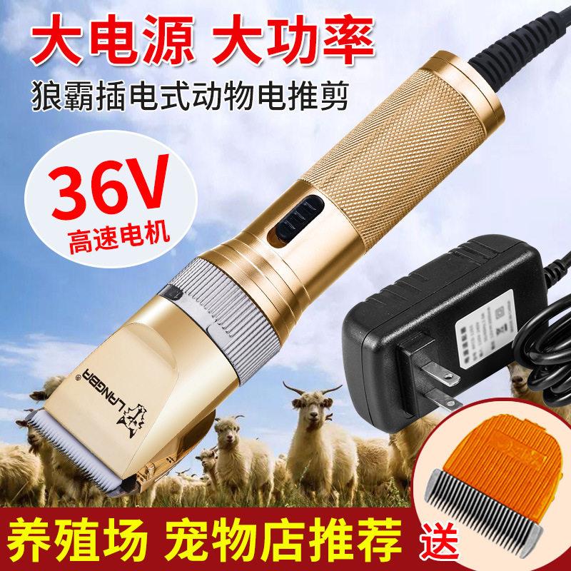 狼霸36V大功率绒山羊电推剪绵羊长毛兔狗犬剃毛器插电式羊毛推子