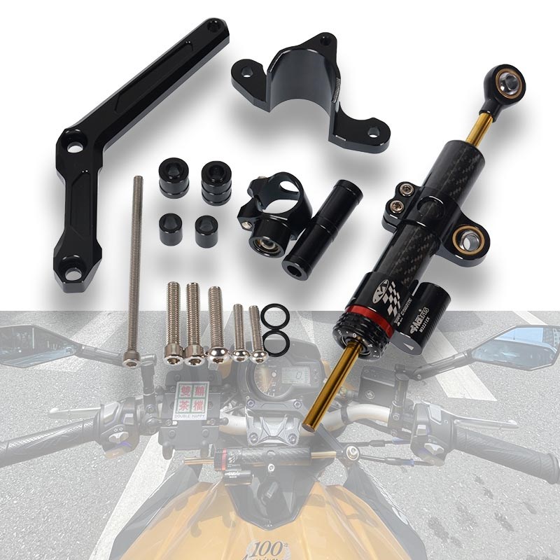 适用贝纳利d钱江TNT黄龙BN600BJ摩托车改装钛尺码方向阻尼器平衡