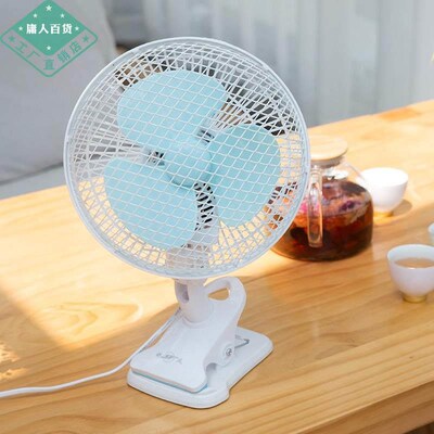 新款床上台扇小凤寝室小型家庭便携式插电宿O舍台式小风扇床头夹