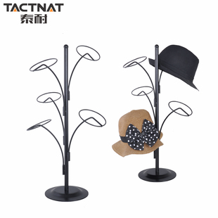 泰耐铁艺帽子架子欧式服装店展示架衣帽收纳陈列S道具多层落地帽