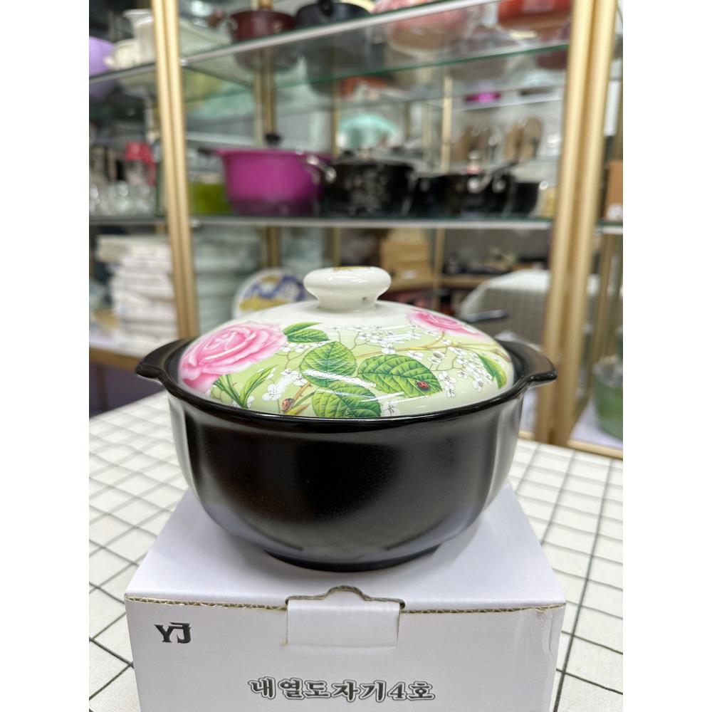 韩国原装进口砂锅 高档砂锅 炖锅酱汤锅带盖砂锅燃气用汤锅耐高温