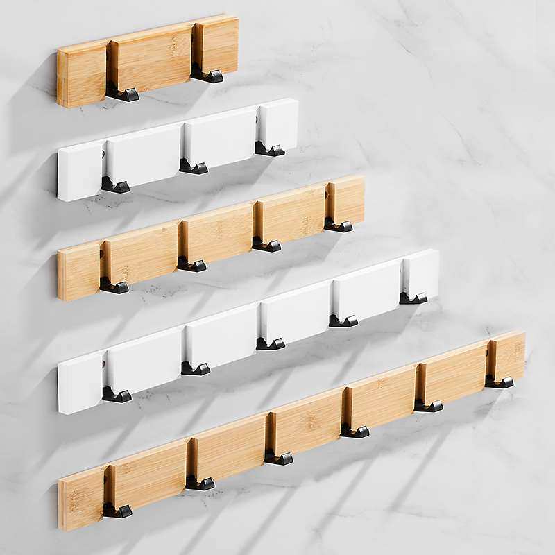 折叠挂衣钩门后壁挂n免打孔实木排钩创意试衣间家用衣帽钩毛巾挂,家庭/个人清洁工具,粘钩,淘宝优惠券,粉丝福利购,淘宝优惠卷