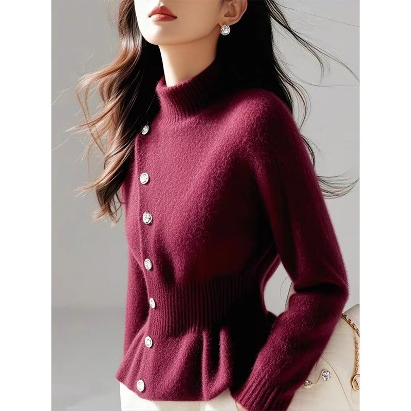 毛衣女秋冬2024新款法式时尚气质减龄慵懒风收腰显瘦短款百搭上衣