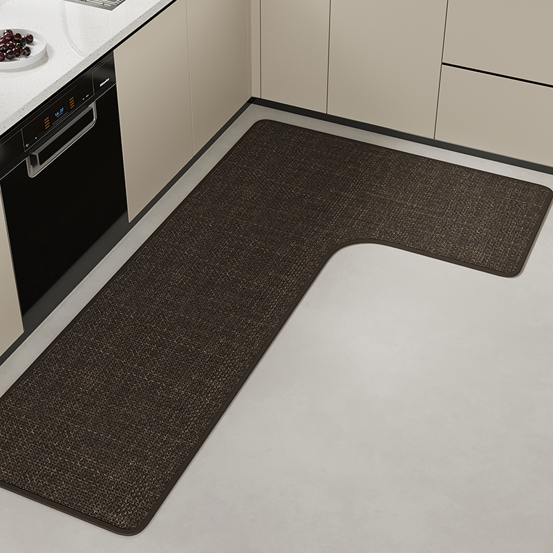 厨房吸水防滑专用地垫L型耐脏免洗吸油地毯满铺简约高级感脚垫子