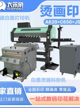 厂家直供双头白墨烫画打印机白墨烫画抖粉机个性图案DTFT恤印花