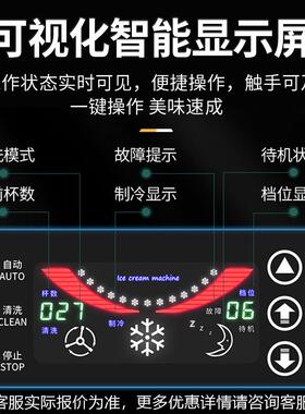 冰激机凌23671机商用台立式奶茶甜品冰淇淋小型圣代店甜筒软糕雪