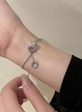 闺蜜圆环手链女生轻奢小众设计高级感2022年新款网红潮几何手饰品