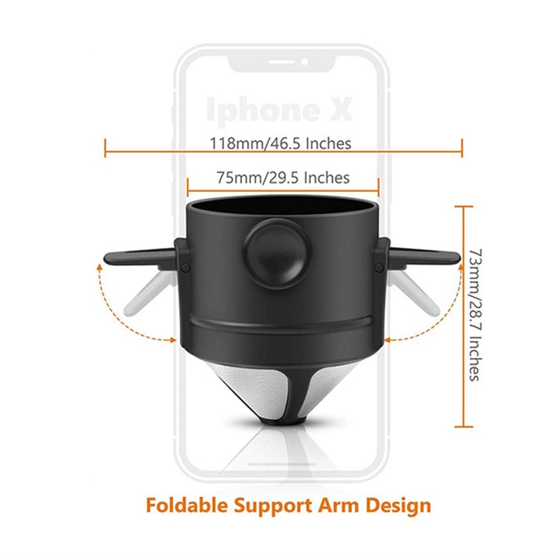 便携式咖啡粉咖啡机过滤器手冲美式304不锈钢可循环使用过滤杯