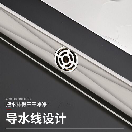 竹排导水线线型地l漏极简长方形大排量淋浴房浴室防臭长条地漏定