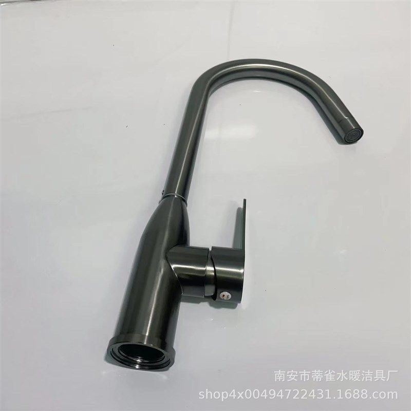 不锈钢枪灰色厨房阳台水龙头冷热水双用洗菜盆可旋转龙头源头工厂,家装主材,厨房龙头,淘宝优惠券,粉丝福利购,淘宝优惠卷