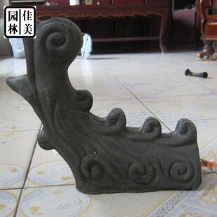 青瓦翘角 鸭脖翘n角 仿古中式建筑配件瓦 龙凤翘角 配件瓦