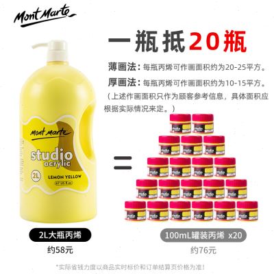 蒙玛特丙烯颜料大桶装o2L大容量金色E丙烯银色白色室内室外墙绘专