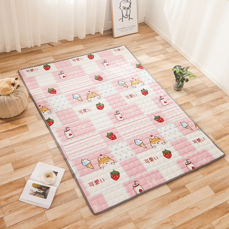 全棉宝宝爬爬垫折叠婴儿地毯家用防滑地垫儿童Q爬行垫纯棉机洗冬