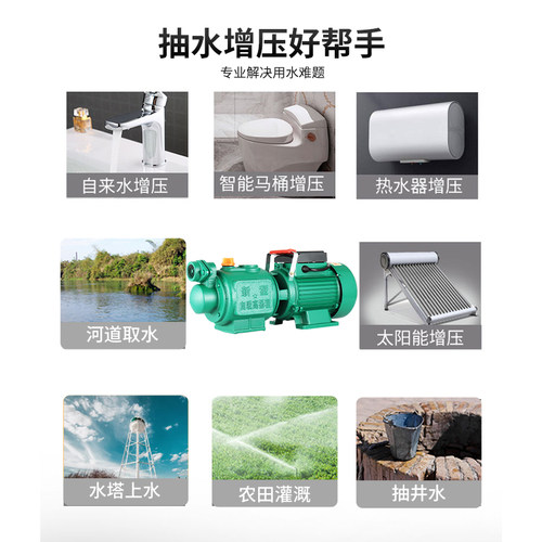 螺杆自吸泵家用220V高扬程水不抽水泵井锈钢无塔增水自来水供压泵