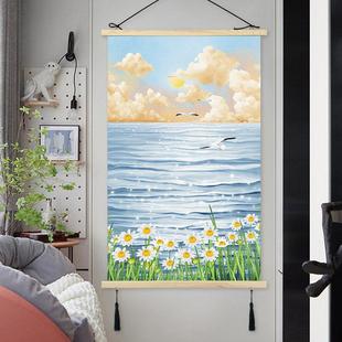 挂画布艺现代简约沙发背景墙走廊过道北欧装饰画电表箱遮丑画