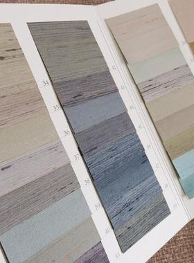 真丝绡墙布 真丝竹节横纹理壁布 纯纸底1.37米宽幅硬包新中式酒店