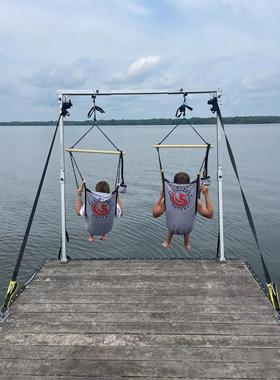 老美8538元套装折分！出口秋千吊椅户内外庭院单杠吊床 承重136KG