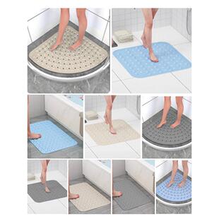 淋浴房防滑垫半圆浴室化妆室地垫厕所扇形踩脚垫浴室浴缸矽胶垫