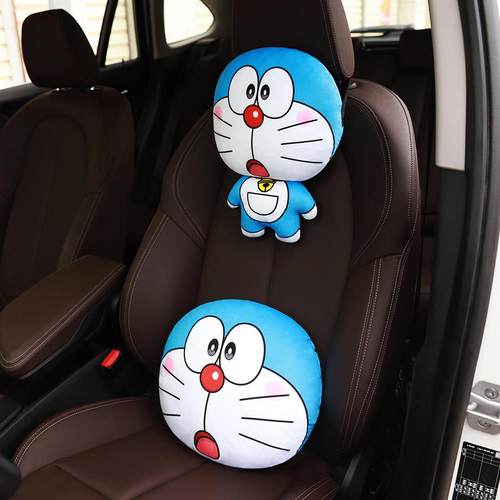 汽车腰靠卡通车用抱枕头枕座椅靠腰垫护腰枕创意可爱车载靠垫靠枕