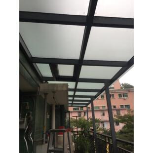 深圳香港铝合金玻璃雨棚阳光房夹胶钢化耐力板雨棚铝合金封闭阳台
