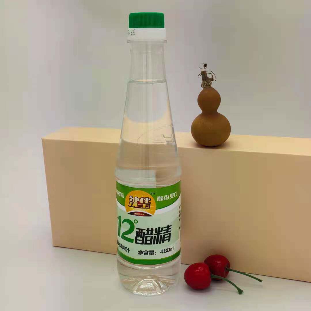 12度醋精480ml*4瓶家用装泡脚清洁除垢多用途食用白醋精腌制糖蒜
