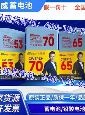 超威电池CWEP12-53-65-70电动三四轮12V53AH65AH70安叉车动力电瓶