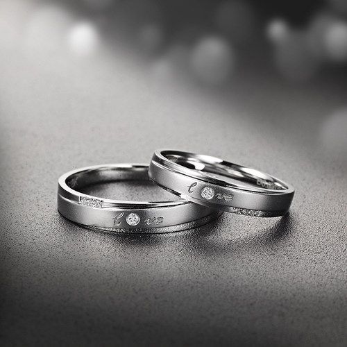 5分男女款情侣时尚钻石戒指定制